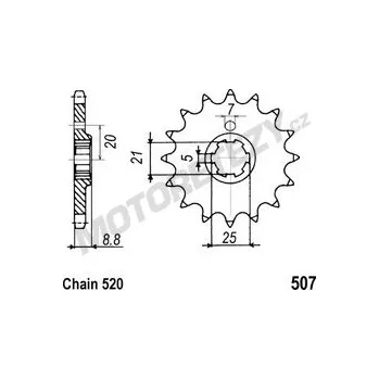 Řetězová sada pro motocykl Řetězové kolečko HUSQVARNA 250 WR rok 92-98