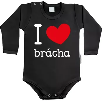 Kojenecký body Dětské body s dlouhým rukávem I love brácha