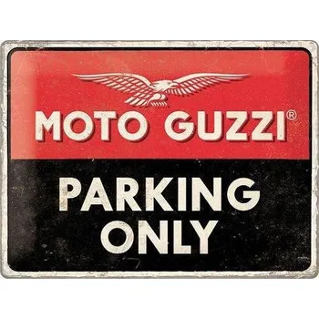 Plechová cedule Nostalgic Art Plechová Cedule Moto Guzzi Parking Only