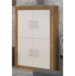 Regál GOUDINI 8, dub burgundský/bílý lesk, 5 let záruka + vyzvednutí ZDARMA