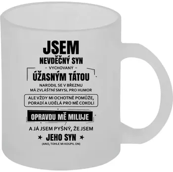 Hrnek 330 ml - skleněný matný Tátův nevděčný syn