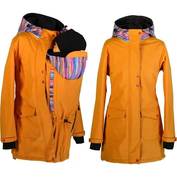 Softshellový nosící kabát 2v1 - medový/pruhy Velikost: S