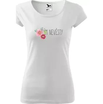 Dámské tričko Adler Pure Tým nevěsty - červené květiny