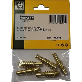 Příslušenství ke svářečce Gys Držák kontaktní trubičky MB 15, Závit: M6, Svařovací proud: max. 150 A, 5 ks&nbsp;42902