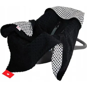 Dětská deka Zavinovací deka do autosedačky černá - maroko