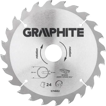 Pilový kotouč Graphite Pilový kotouč 185x30mm 24 zubů