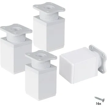 Stabilit Sada nábytkových noh 40 × 60–80 mm bílá 4 ks