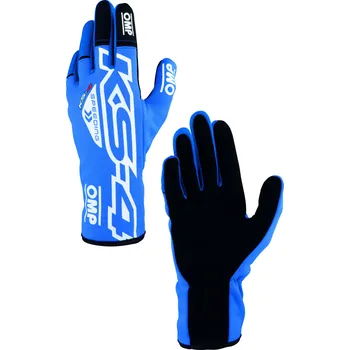 Rukavice Závodní rukavice OMP KS-4 ART my2023 (vnitřní prošívání) modrá/bílá
