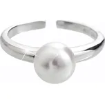 Stříbrný prsten se samostatnou perlou bez krystalů (Stříbro 925/1000)