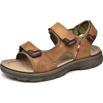 Dámské sandále Pánkové letní boty pánské sandály s prošíváním Barva: Světle Hnědá, Velikost: 41