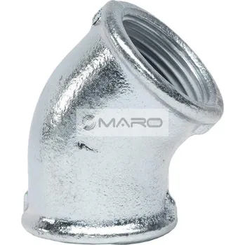 rozdělovač topení GEBO Koleno pozinkované 45° č.120 FF 1/2", 120-4V