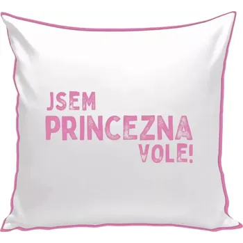 Polštář Polštář barevný 32x32 cm Jsem princezna vole!