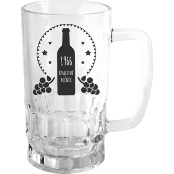Sklenice Půllitr pro milovníky vína - Kvalitní ročník - čirý