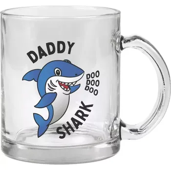 Hrnek 330 ml - skleněný Daddy Shark