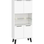 Regál OSMAK 4D, bílá/bílý lesk, 5 let záruka + vyzvednutí ZDARMA