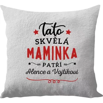 Polštář Polštář bílý 40x40 cm - dlouhý chlup Tato skvělá maminka patří