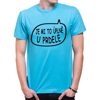 Pánské oblečení Tričko - Flegmatik, Barva látky tyrkysová modrá, Střih Pánsky / UNISEX, Velikost XL