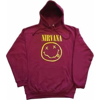 Pánská mikina Merch Nirvana: Nirvana Unisex Pullover Hoodie: Yellow Happy Face (x-small) XS