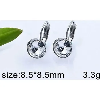 Náušnice Náušnice z chirurgické oceli s krystal kamínkem 20637