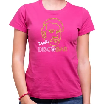 Tričko - Discopatron - Pablo Discobar, Barva látky růžová , Střih Dámsky, Velikost M