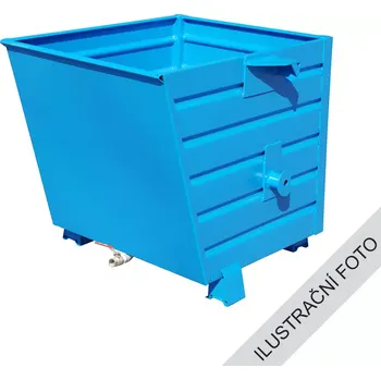 Popelnice Stohovatelný kontejner TRV s výpustí, modrá, nosnost 1500 kg, 700 l