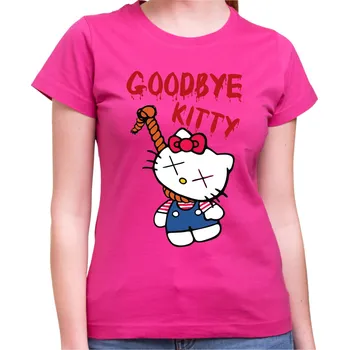 Pánské tričko Tričko - Good bye Kitty (dámske), Barva látky růžová , Střih Dámsky, Velikost XL