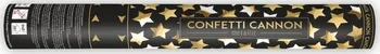 Konfeta PartyDeco Vystřelovací konfety zlaté hvězdy 40 cm