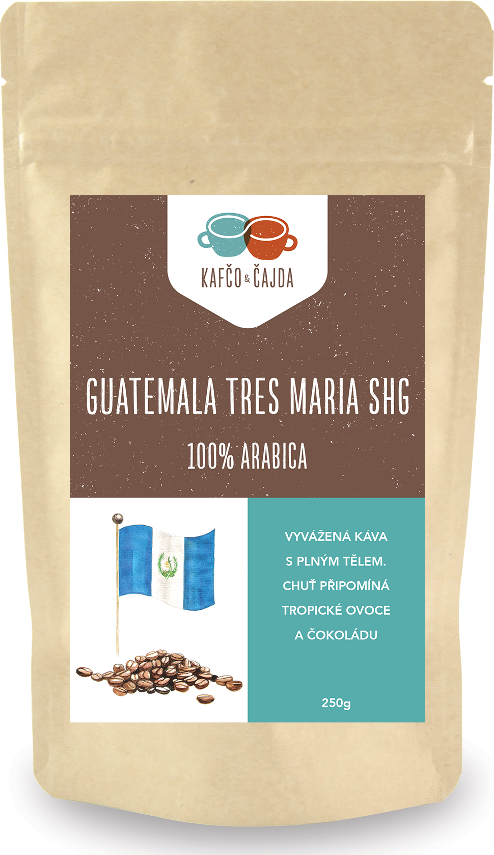 Guatemala Tres Maria SHG - káva - dárkové balení Velikost balení: 500 g, Způsob mletí: Espresso (střední)
