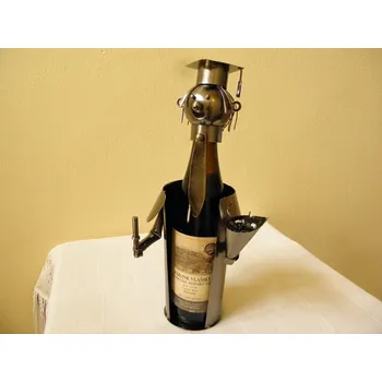 Stojan na víno KOVOVÝ OZDOBNÝ STOJAN NA VÍNO -VŠ USA- RUČNÍ PRÁCE