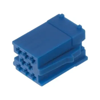 Auto elektroinstalace Konektor MINI ISO 8-pin bez kabelů - modrý