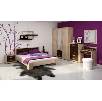 Ložnicová sestava Ložnice MOLTENO, dub sonoma světlý/dub sonoma tmavý, 5 let záruka + vyzvednutí ZDARMA