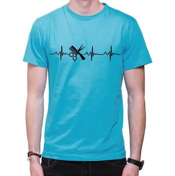 Pánské oblečení Tričko - EKG Kadeřnice, Barva látky tyrkysová modrá, Střih Pánsky / UNISEX, Velikost XL