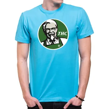 Tričko - THC, Barva látky tyrkysová modrá, Střih Pánsky/UNISEX, Velikost XXL