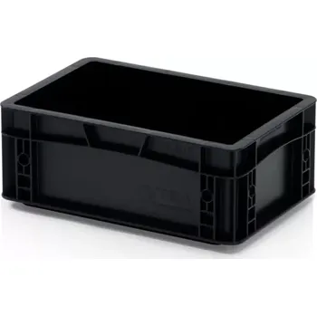 Úložný box ESD Euro přepravka 30 cm × 20 cm × 12 cm, černá