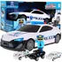 autíčko Six-Six-Zero Policejní otevírací auto s panáčkem a 3 mini autíčky 1:64