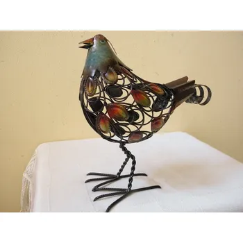 RETRO KOVOVÁ DEKORACE - PTÁK