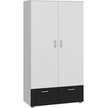 Skříň FARGONA, bílá/černý lesk, 5 let záruka + vyzvednutí ZDARMA