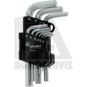 Klíč Sada úhlových klíčů s vnitřním šestihranem