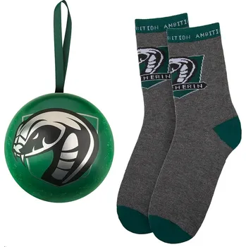 Vánoční dekorace Cinereplicas Vánoční koule - Harry Potter ponožky Zmijozel