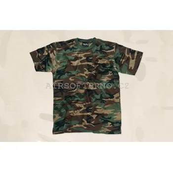 Tričko s krátkým rukávem Helikon - WOODLAND US Velikost: M Maskáče