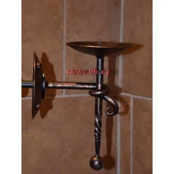 Svícen Kovaný svícen na zeď Viking