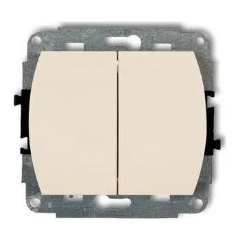 vypínač KARLIK Dvojitý vypínač béžový