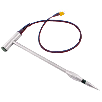 GREISINGER GSF 50TF-150 Zapichovací snímač s teplotním senzorem pro měření štěpky, dřevité vlny, třísek, sena, slámy, obilí, pilin atd. do hloubky 107 cm, s kabelem 1 m