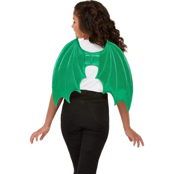 Karnevalový doplněk Dračí křídla zelená