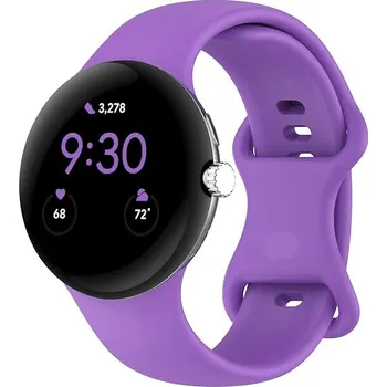 Příslušenství k chytrým hodinkám eses Silikonový řemínek pro Google Pixel Watch 1, 2 - Fialový, velikost L