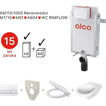 Klozet Wc sada 5x1 renovmodul AM115, WC Rimflow