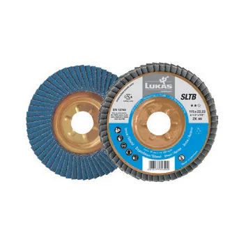 Brusný kotouč Lamelový kotouč 125 LUKAS zirkon na ocelovém talíři - varianty zrnitost+: 60, podklad: ocelový, tvar.: rovný