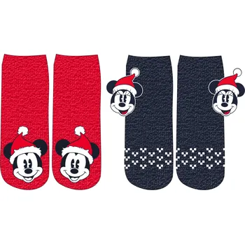Dámské ponožky Minnie Mouse - licence Dámské žinylkové ponožky - Minnie Mouse 52349852, červená / tmavě modrá Barva: Mix barev, Velikost: 36-38