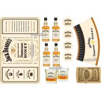 Jedlá dekorace na dort Jack Daniels HONEY - jedlý papír - Bez úprav