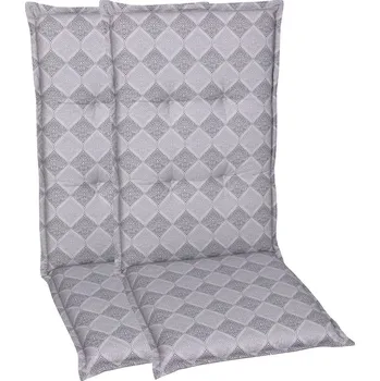 Podsedák GO-DE Textil Sada zahradních podsedáků Raute (střední opěrka, 2 kusy, šedá)